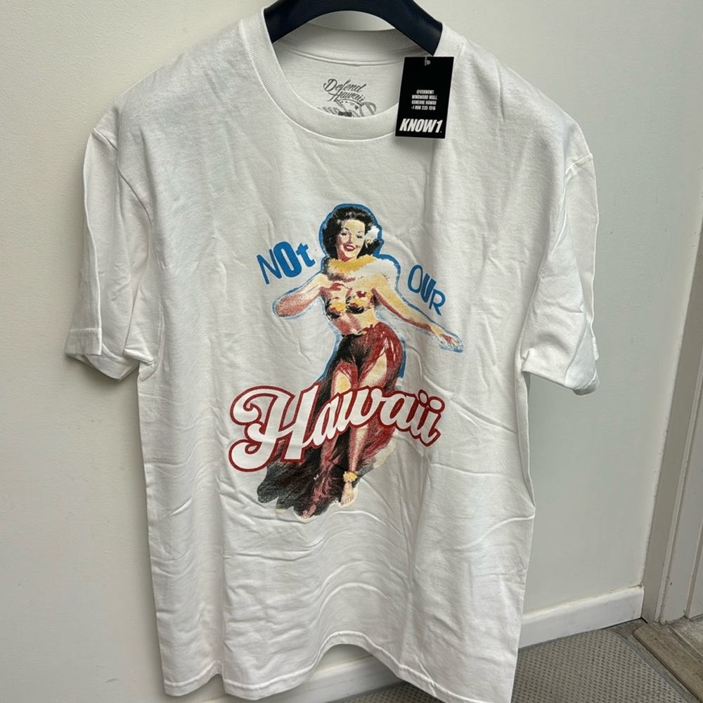 New Men’s large Not Our Hawai’i T-shirt by defend Hawai’i